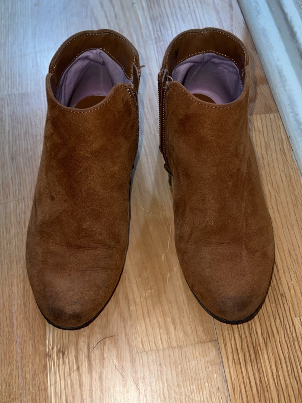 Brown Suede kids  Ankle Boots cat and Jack